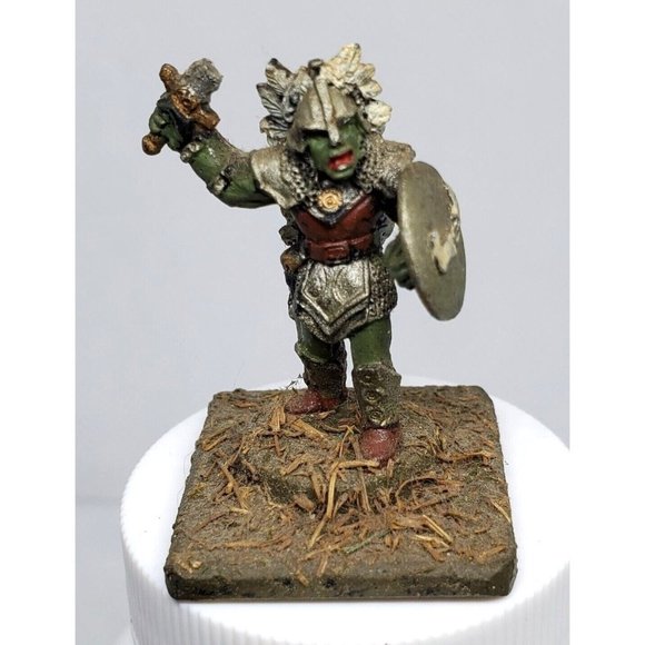 Ogre Warrior With With White Feathers Shelf Sitter Mini Statue Home Décor - Picture 1 of 12